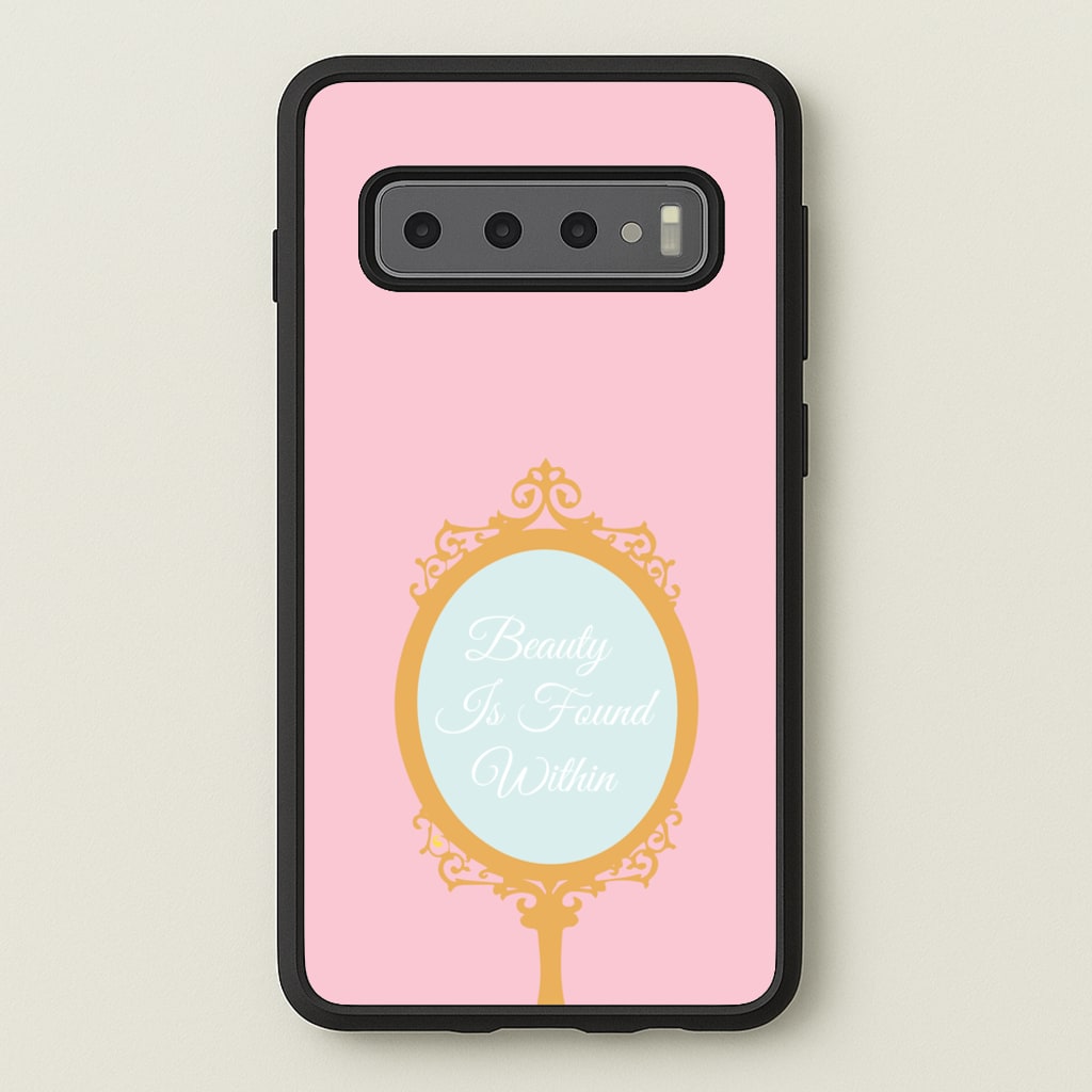 Beauty Is Found Within Mirror - Disney Phone Case for Galaxy S10