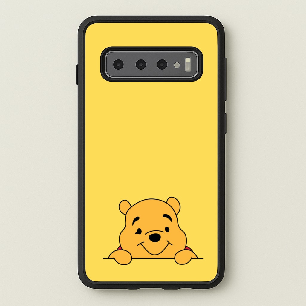 Cute Bear Leaning - Disney Phone Case for Galaxy S10 Plus
