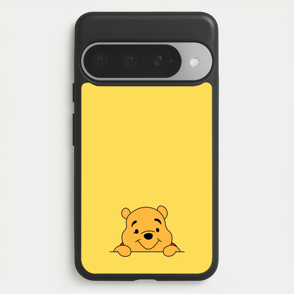 Cute Bear Leaning Phone Case for Google Pixel 10 Pro XL
