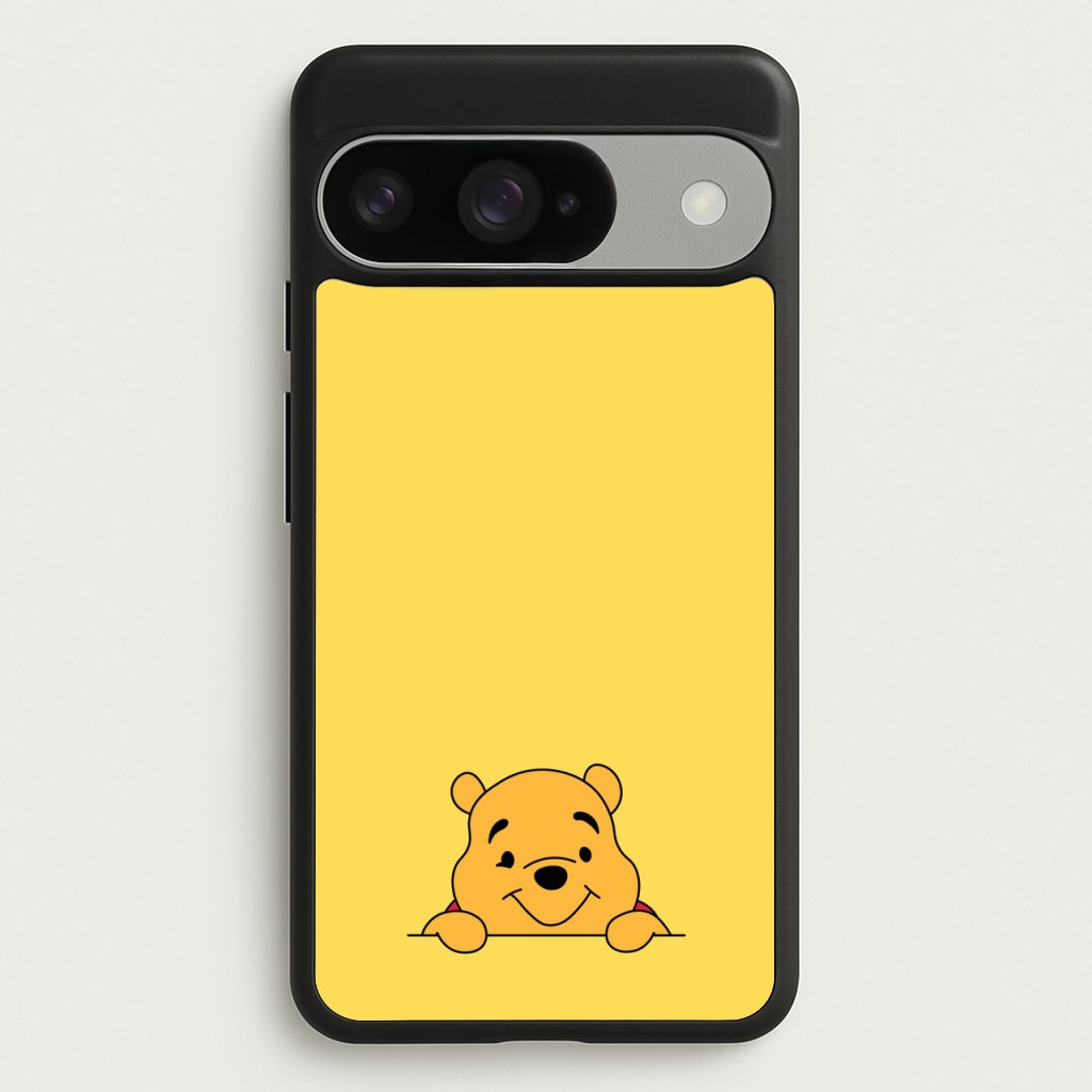 Cute Bear Leaning Phone Case for Google Pixel 10 / 10 Pro