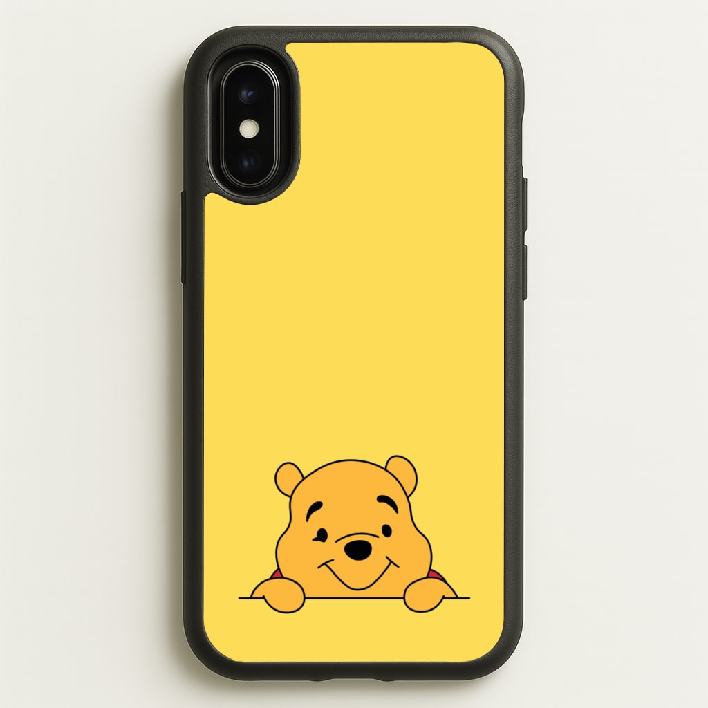 Cute Bear Leaning - Disney Phone Case for iPhone X / XS