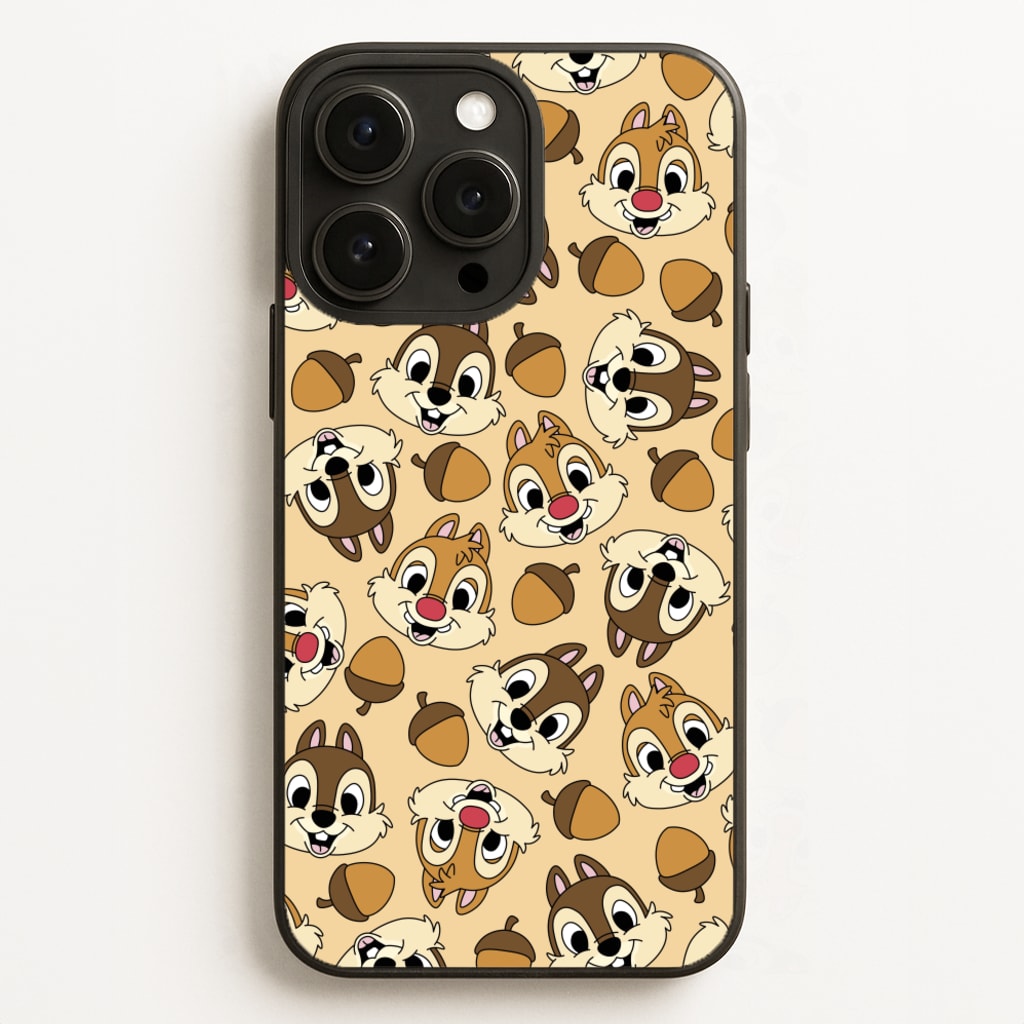 Cute Squirrels And Acorns Pattern - Disney Phone Case for iPhone 16 Pro Max