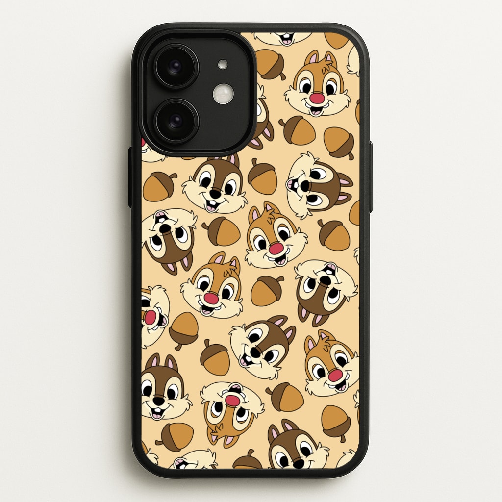 Cute Squirrels And Acorns Pattern - Disney Phone Case for iPhone 11