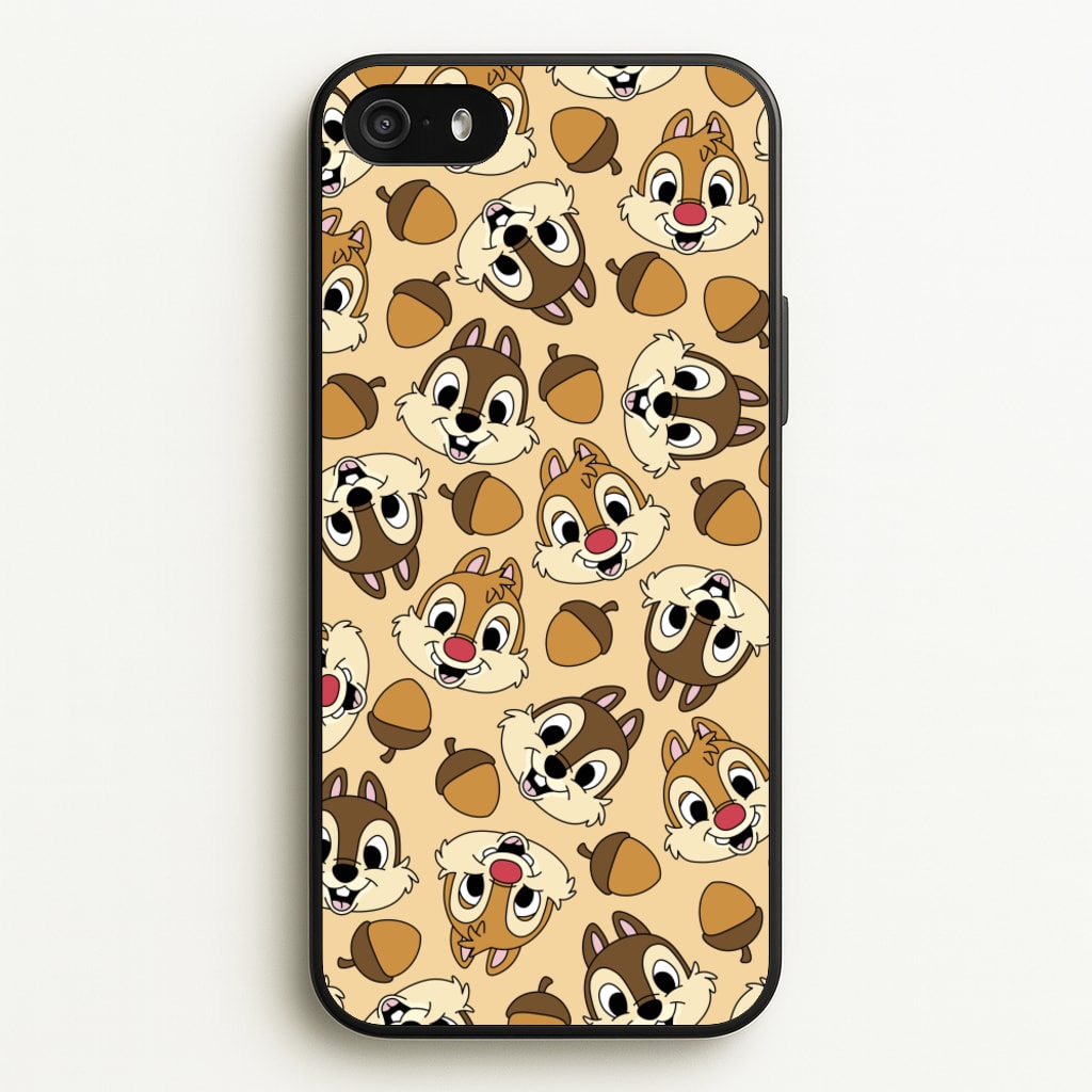 Cute Squirrels And Acorns Pattern - Disney Phone Case for iPhone 5 / 5s / SE 2016