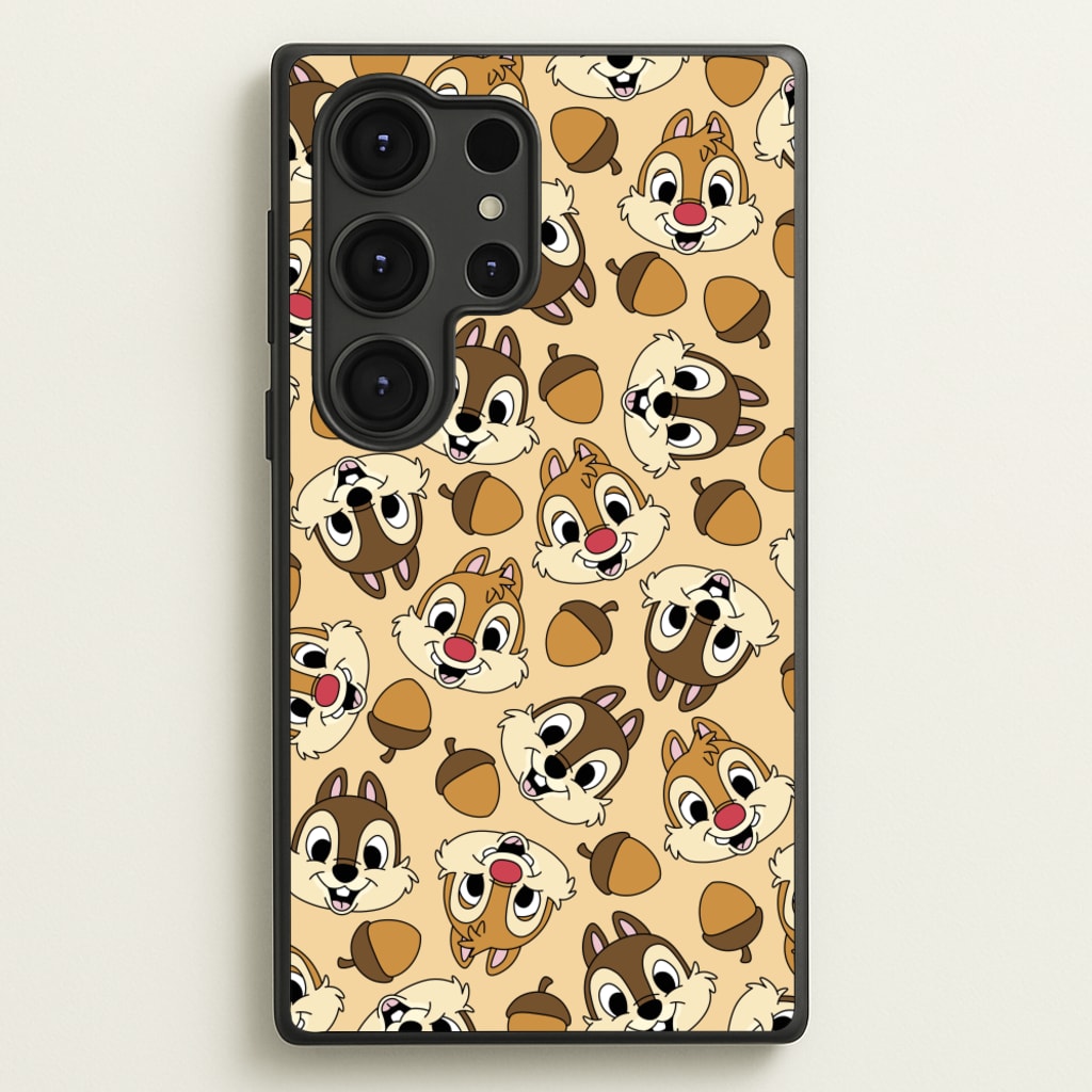 Cute Squirrels And Acorns Pattern - Disney Phone Case for Galaxy S25 Ultra