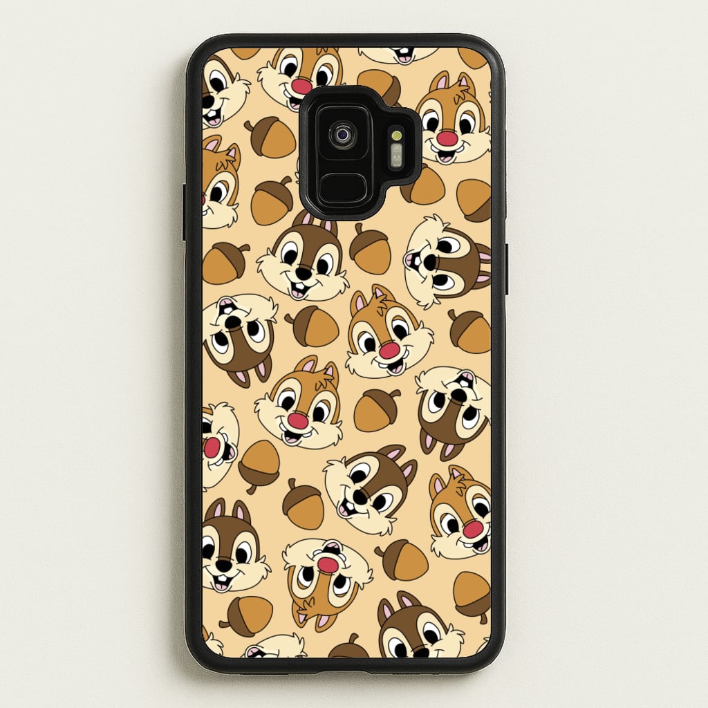 Cute Squirrels And Acorns Pattern - Disney Phone Case for Galaxy S9