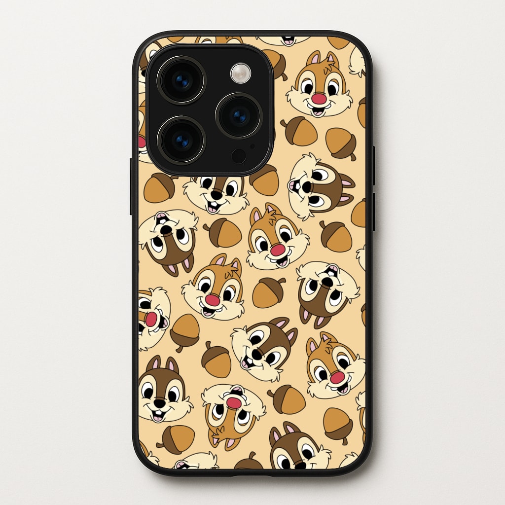 Cute Squirrels And Acorns Pattern - Disney Phone Case for iPhone 14 Pro