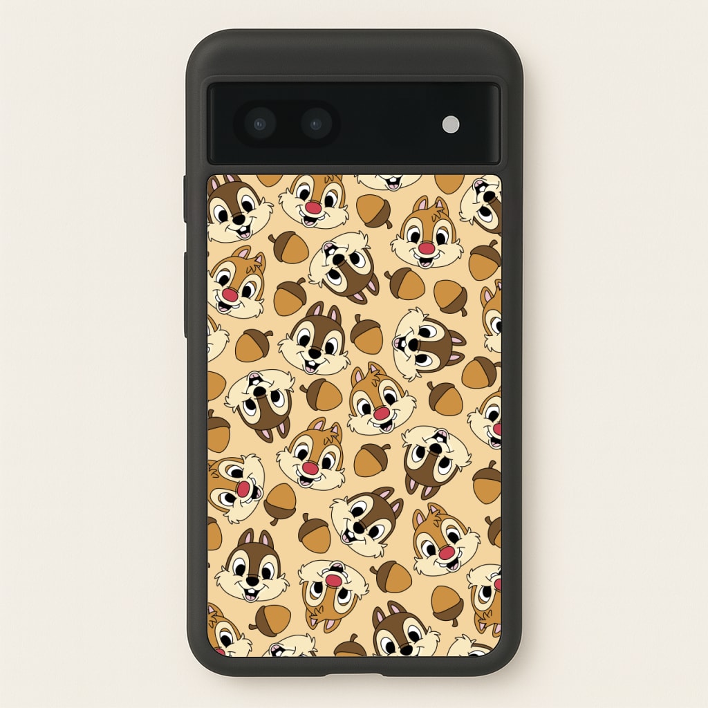 Cute Squirrels And Acorns Pattern - Disney Phone Case for Google Pixel 7a