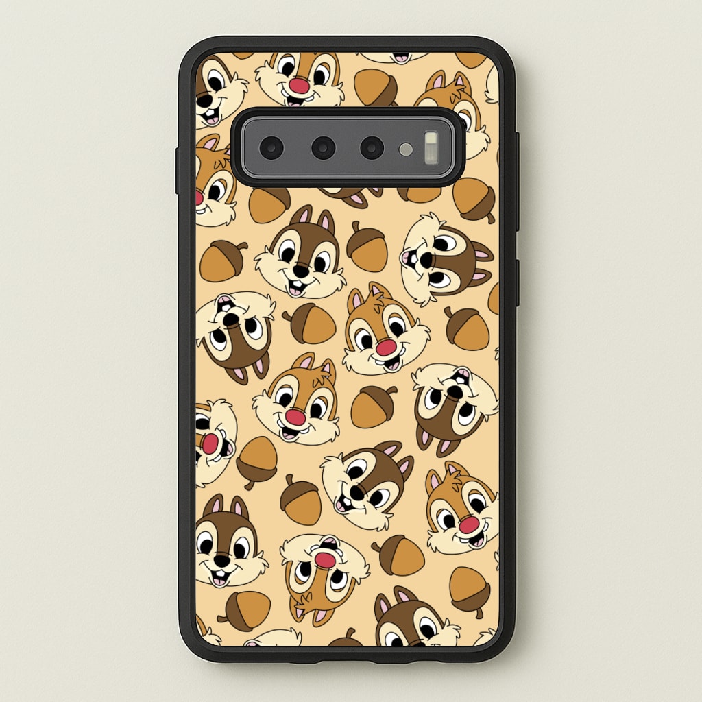Cute Squirrels And Acorns Pattern - Disney Phone Case for Galaxy S10 Plus