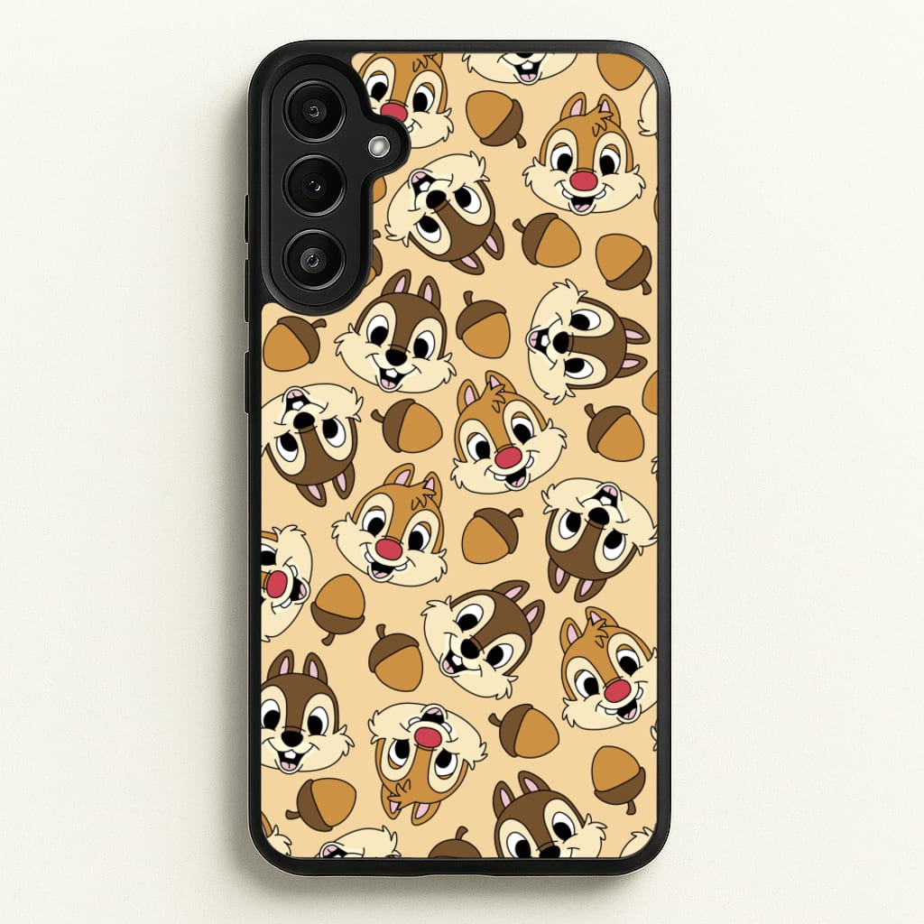 Cute Squirrels And Acorns Pattern - Disney Phone Case for Galaxy A34
