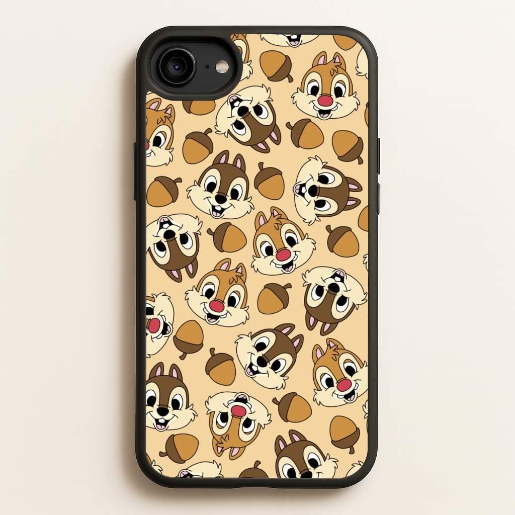 Cute Squirrels And Acorns Pattern - Disney Phone Case for iPhone 6 / 7 / 8 / SE