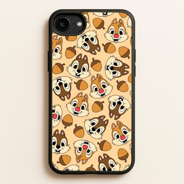 Cute Squirrels And Acorns Pattern - Disney Phone Case for iPhone 6 / 7 / 8 / SE