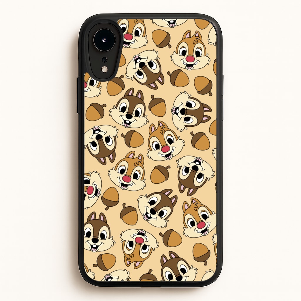 Cute Squirrels And Acorns Pattern - Disney Phone Case for iPhone XR
