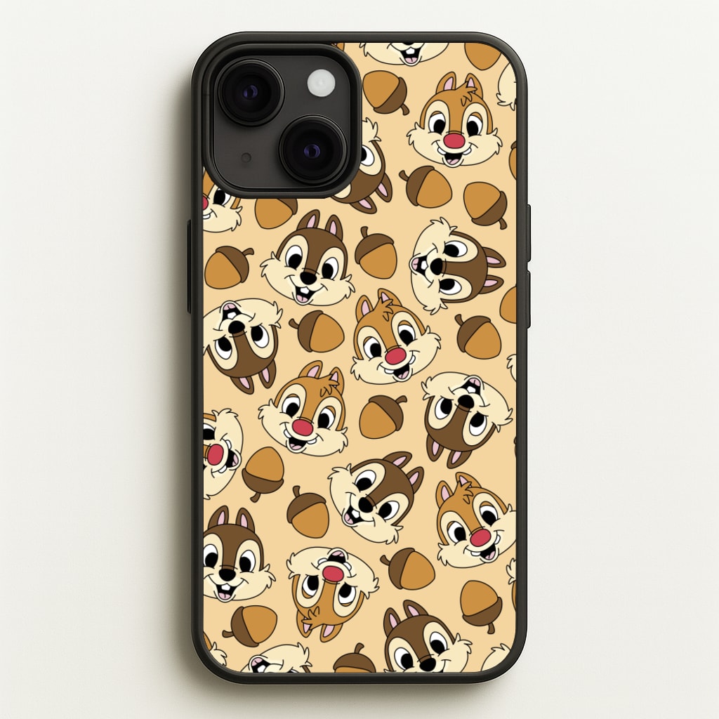 Cute Squirrels And Acorns Pattern - Disney Phone Case for iPhone 13 Mini