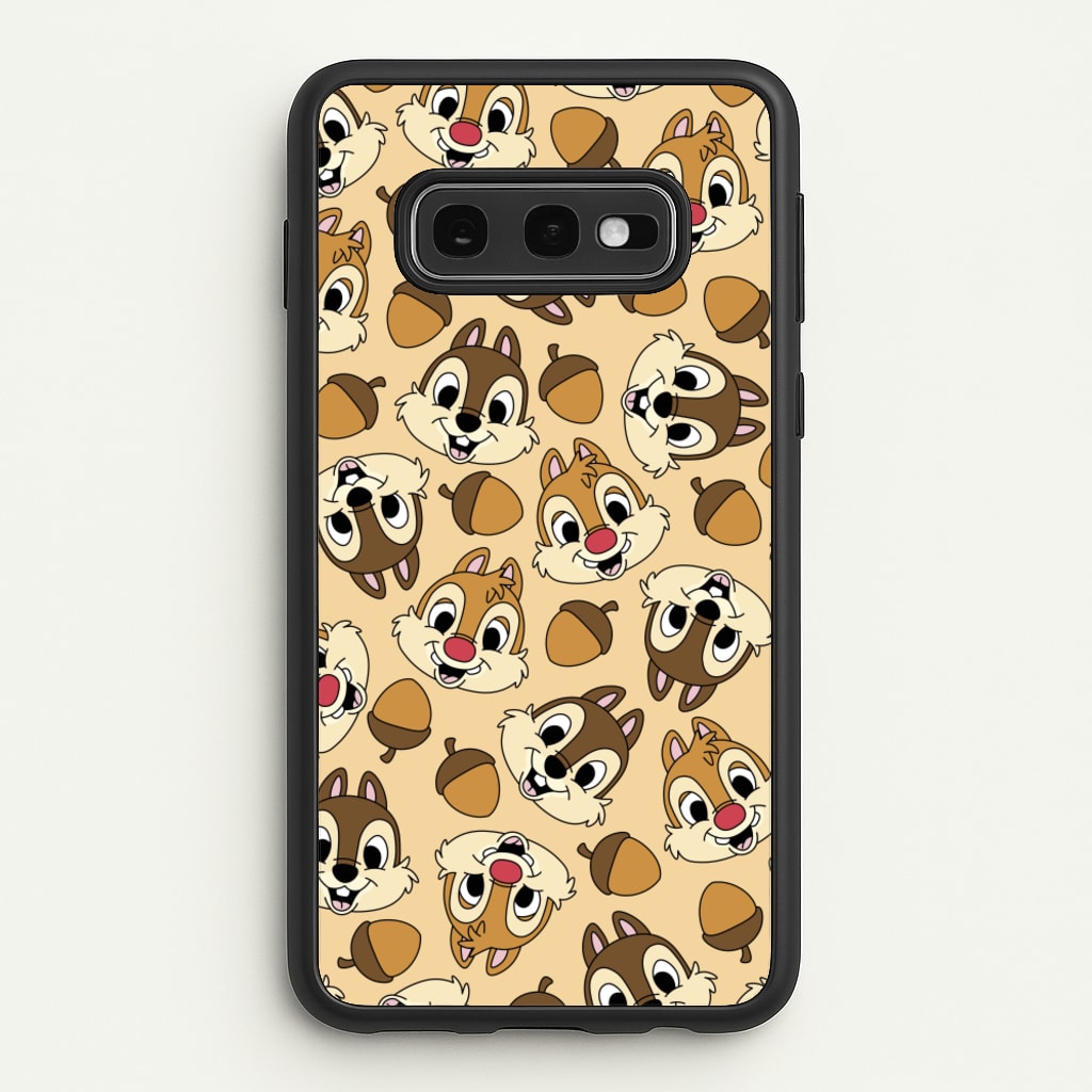Cute Squirrels And Acorns Pattern - Disney Phone Case for Galaxy S10e