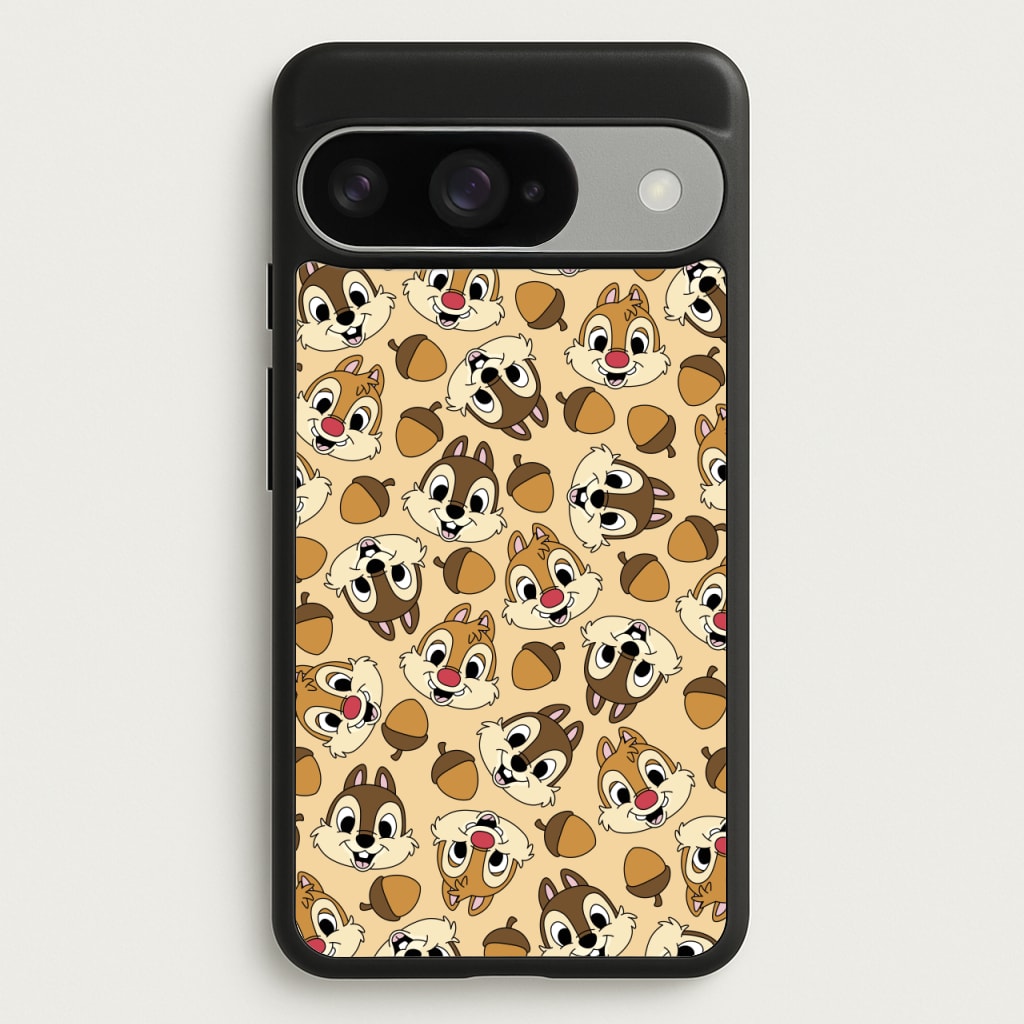 Cute Squirrels And Acorns Pattern Phone Case for Google Pixel 10 / 10 Pro