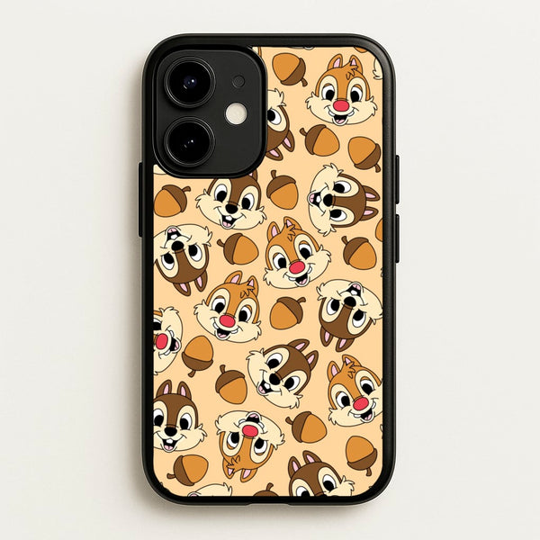 Cute Squirrels And Acorns Pattern - Disney Phone Case for iPhone 12 Mini