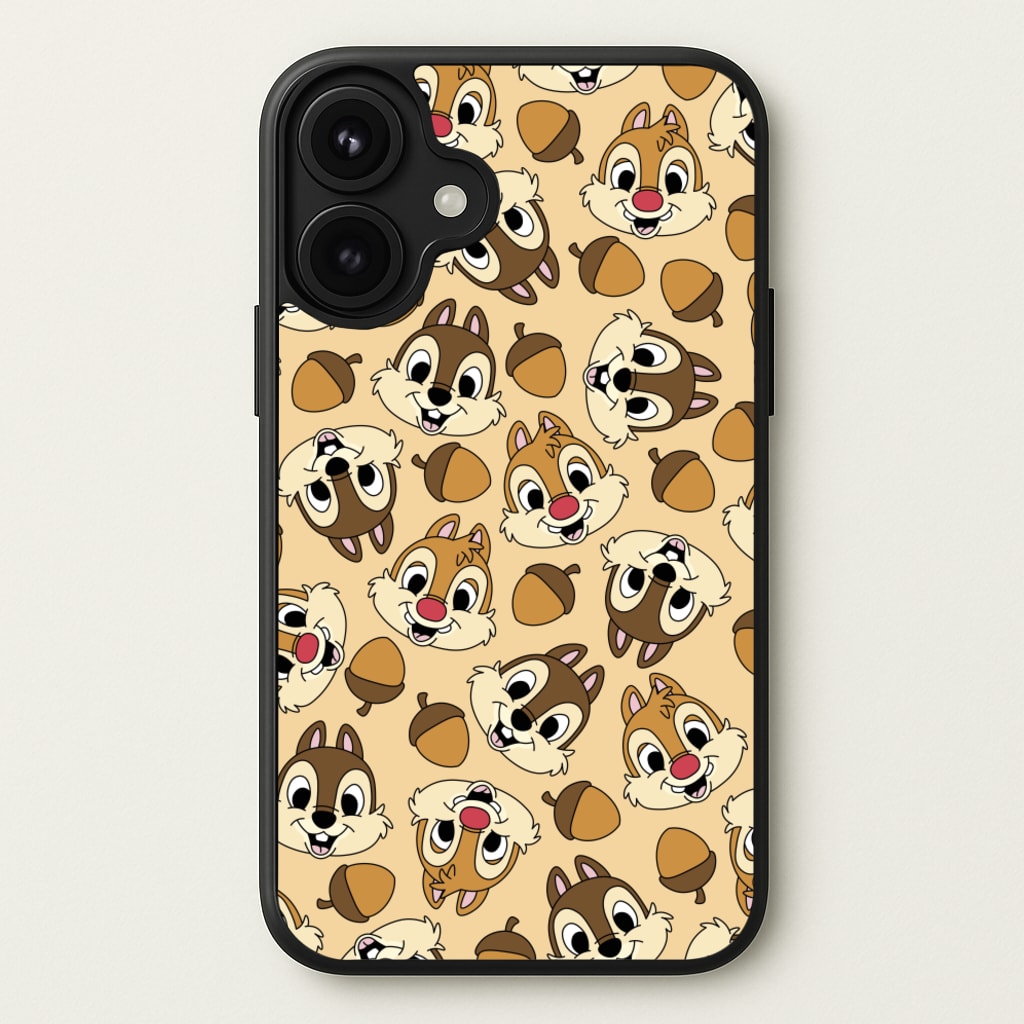 Cute Squirrels And Acorns Pattern Phone Case for iPhone 17