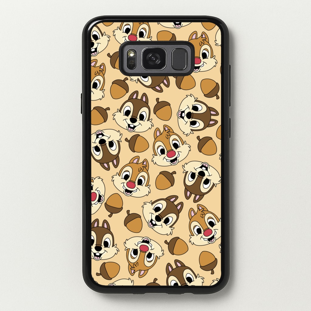Cute Squirrels And Acorns Pattern - Disney Phone Case for Galaxy S8