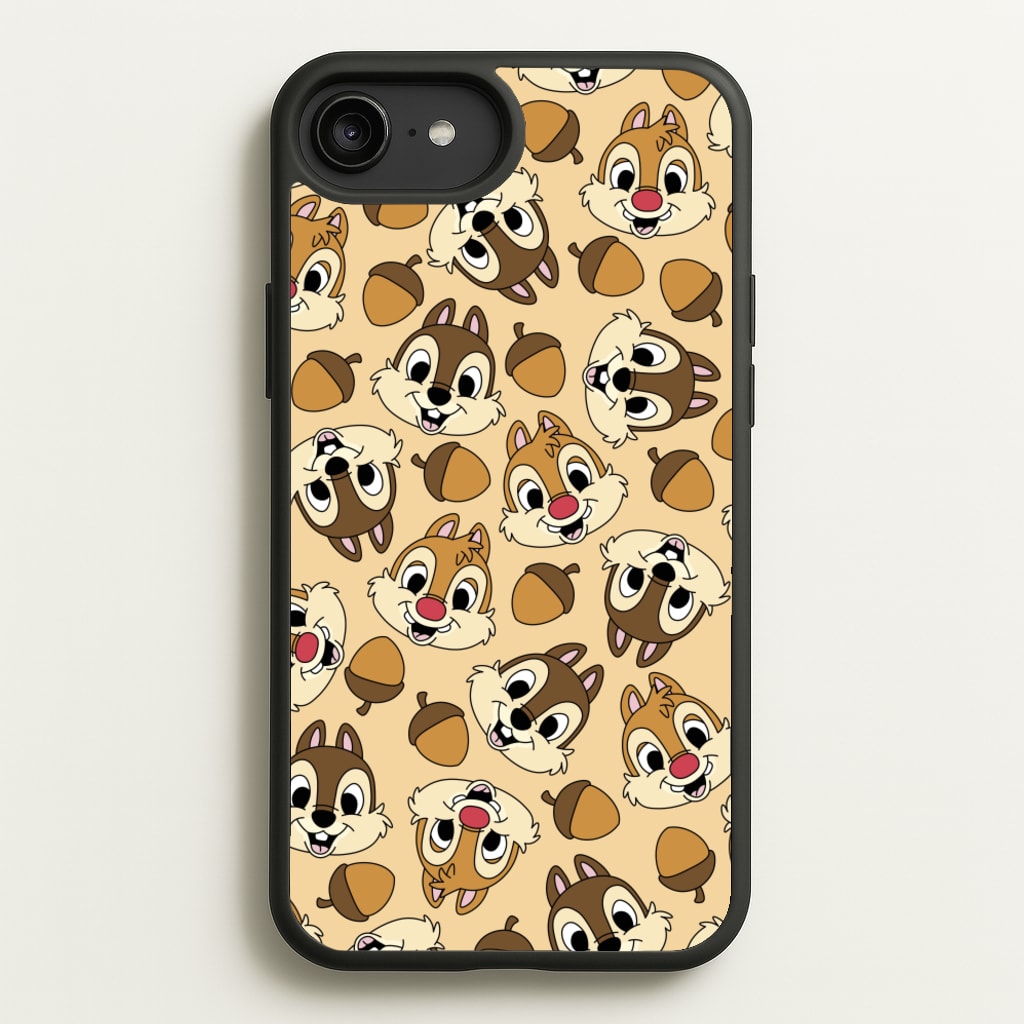 Cute Squirrels And Acorns Pattern - Disney Phone Case for iPhone 6 Plus / 7 Plus / 8 Plus