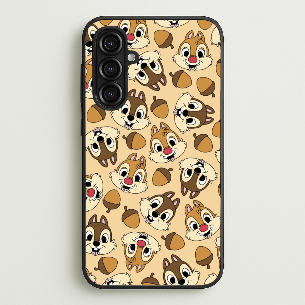 Cute Squirrels And Acorns Pattern - Disney Phone Case for Galaxy A16