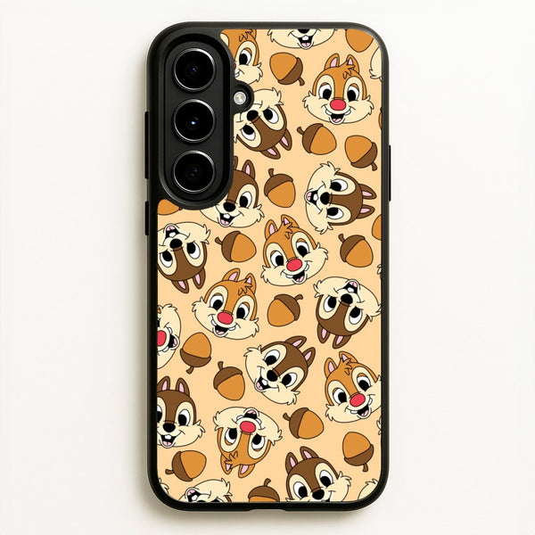 Cute Squirrels And Acorns Pattern - Disney Phone Case for Galaxy A56