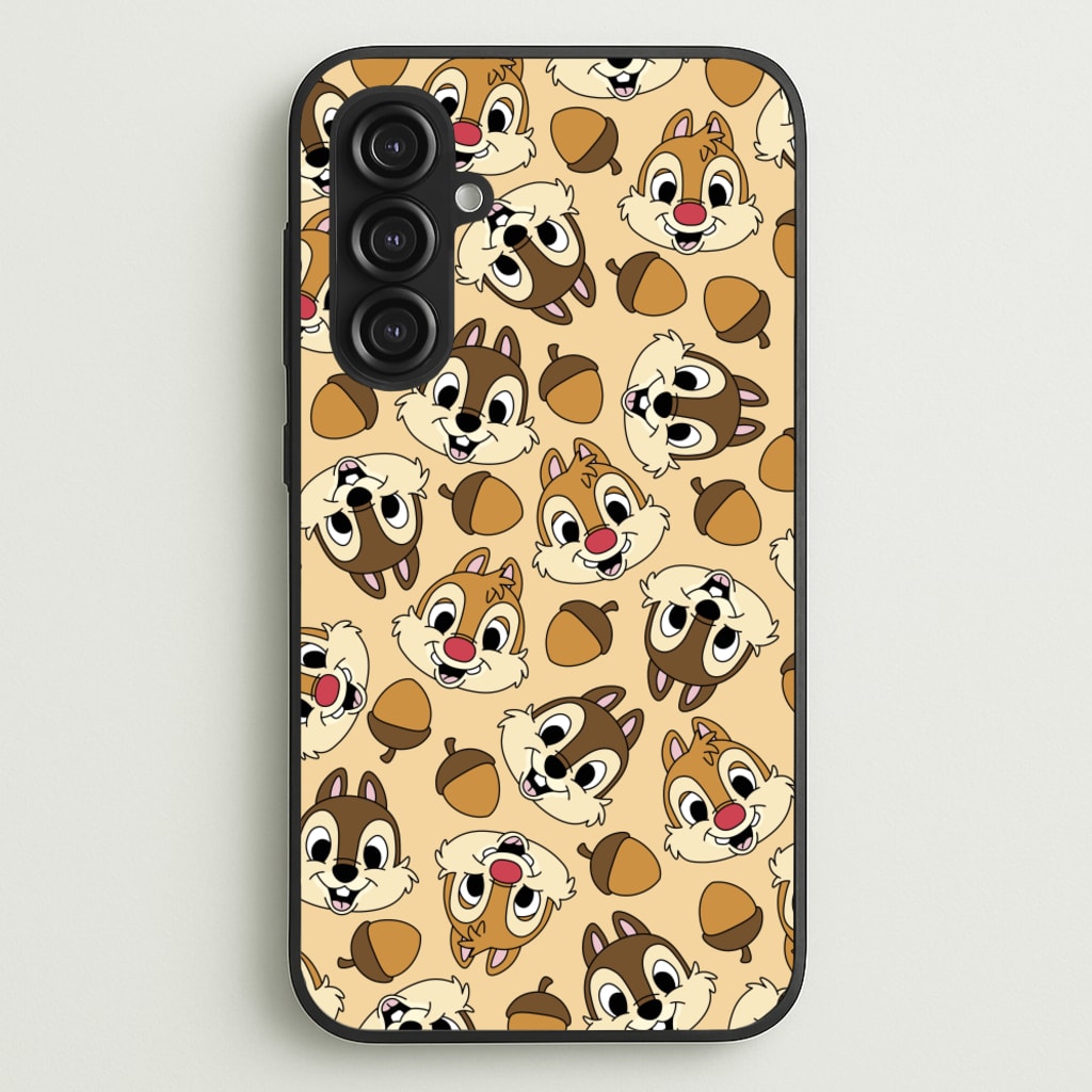 Cute Squirrels And Acorns Pattern - Disney Phone Case for Galaxy S23FE