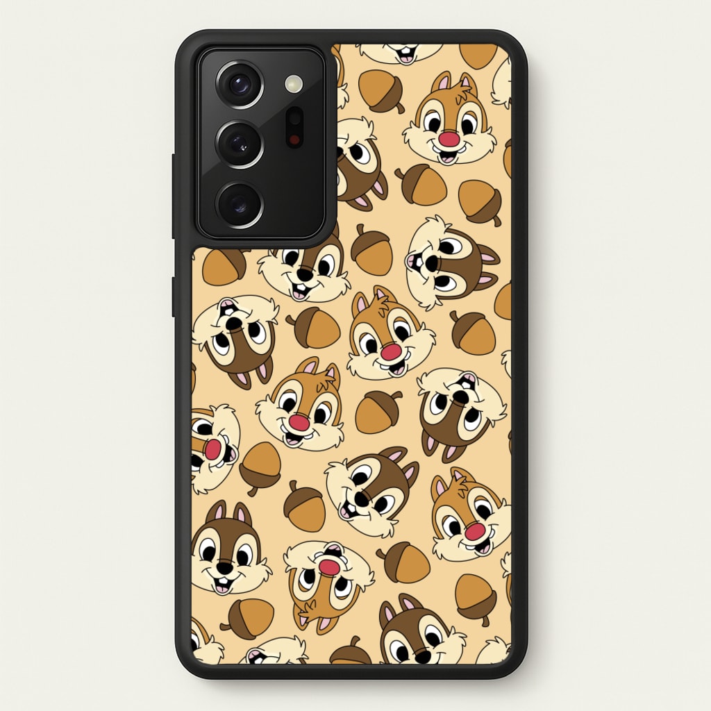 Cute Squirrels And Acorns Pattern - Disney Phone Case for Galaxy Note 20 Ultra