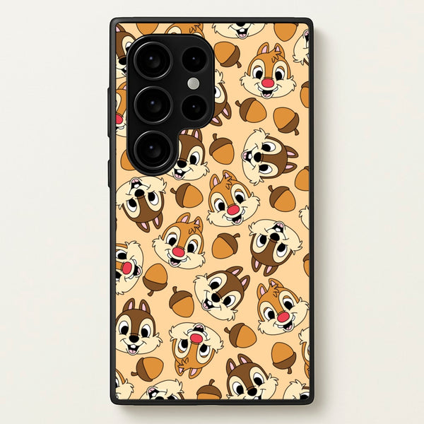 Cute Squirrels And Acorns Pattern - Disney Phone Case for Galaxy S24 Ultra