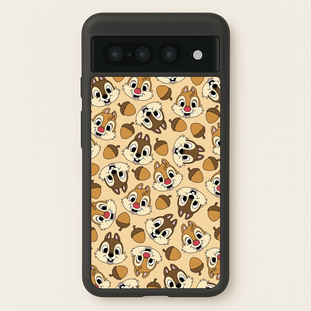 Cute Squirrels And Acorns Pattern - Disney Phone Case for Google Pixel 7 Pro