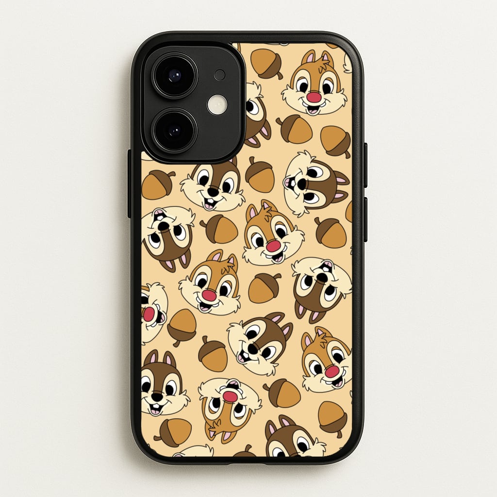 Cute Squirrels And Acorns Pattern - Disney Phone Case for iPhone 12 / 12 Pro