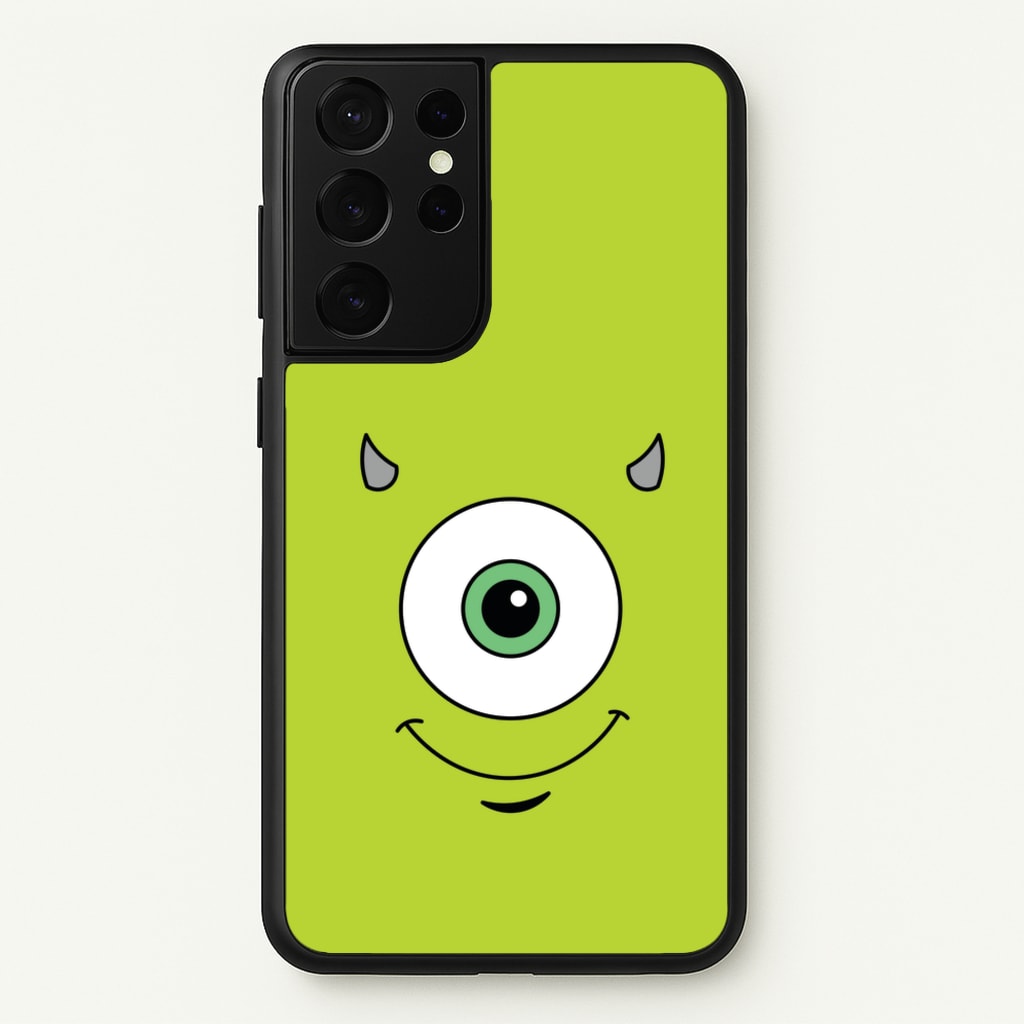Green Monster Face - Disney Phone Case for Galaxy S21 Ultra