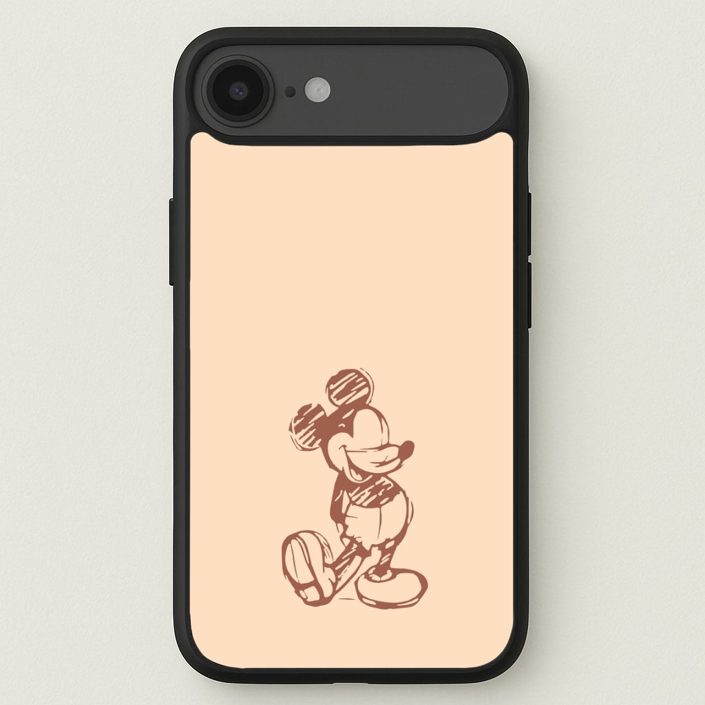 Sketched Mouse Outline Beige Phone Case for iPhone 17 Air