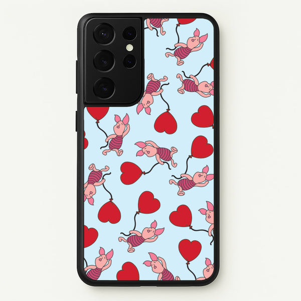 Baby Pig With Balloon Pattern - Disney Phone Case for Galaxy S21 Ultra