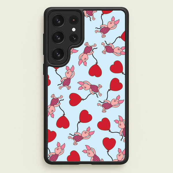 Baby Pig With Balloon Pattern - Disney Phone Case for Galaxy S22 Ultra