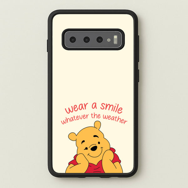 Wear A Smile Whatever The Weather - Disney Phone Case for Galaxy S10