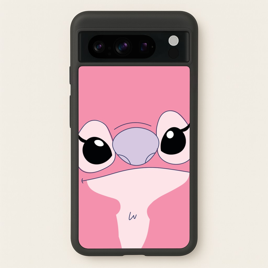 Cute Pink Alien Face - Stitch Phone Case for Google Pixel 8 Pro