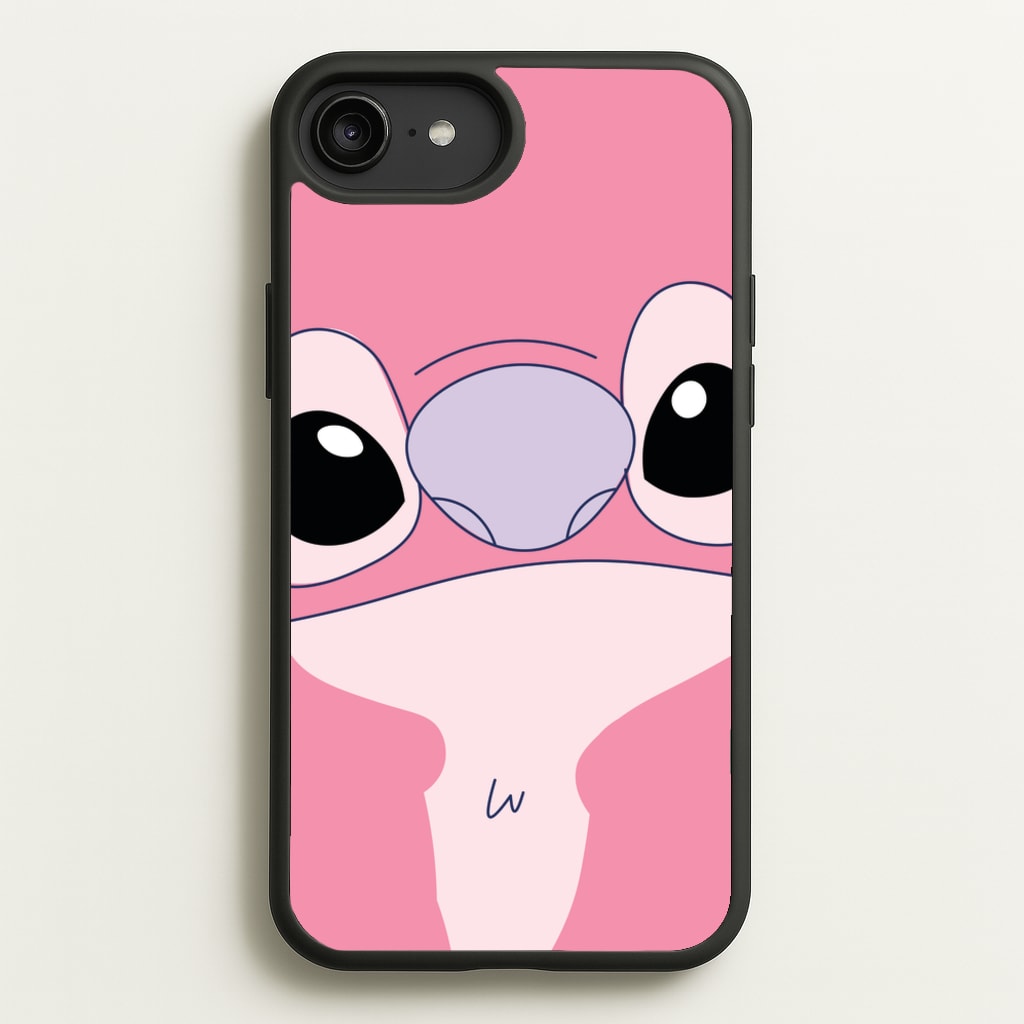 Cute Pink Alien Face - Stitch Phone Case for iPhone 6 Plus / 7 Plus / 8 Plus