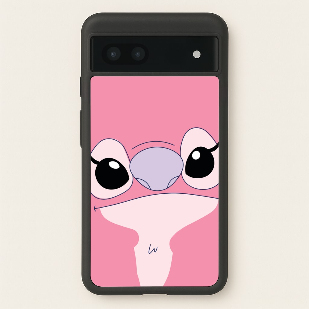 Cute Pink Alien Face - Stitch Phone Case for Google Pixel 6a