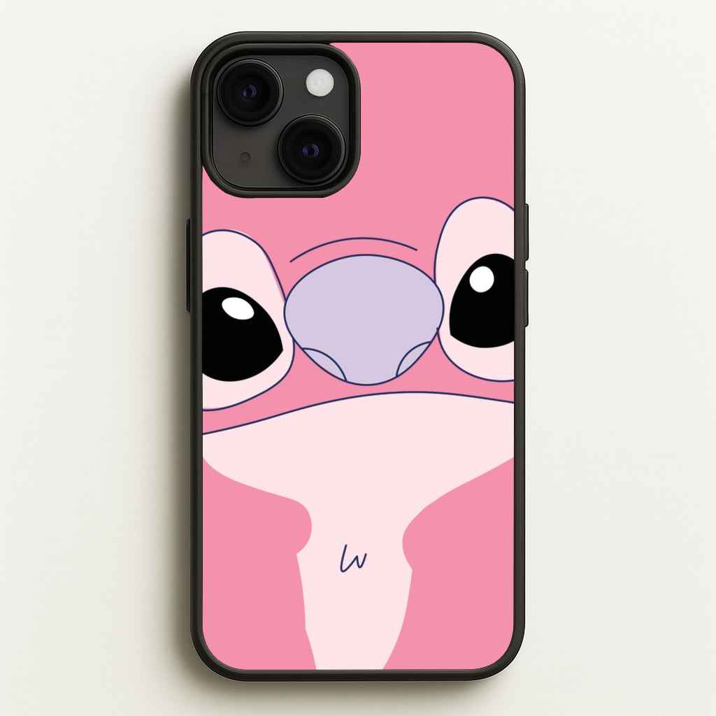 Cute Pink Alien Face - Stitch Phone Case for iPhone 13 Mini