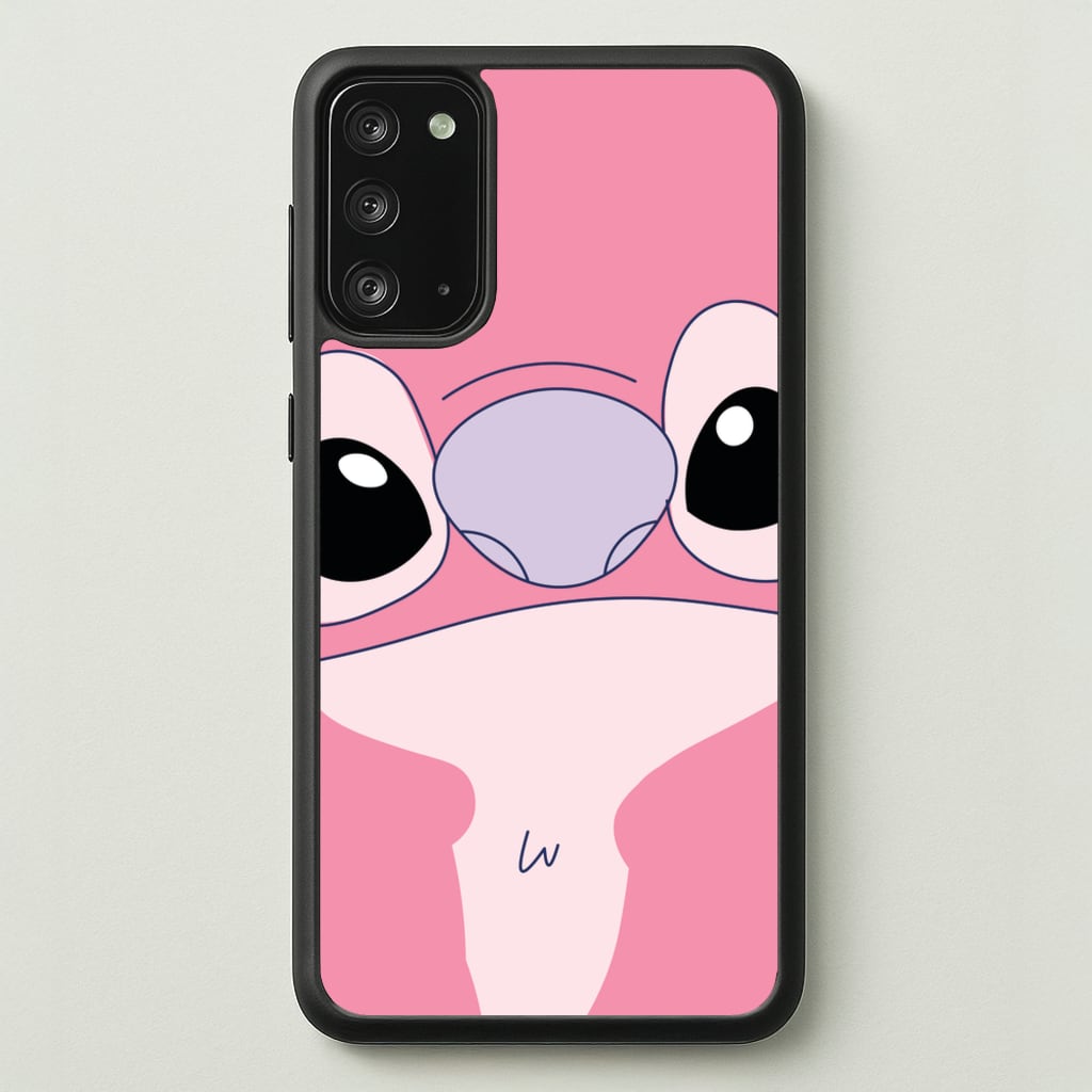 Cute Pink Alien Face - Stitch Phone Case for Galaxy Note 20