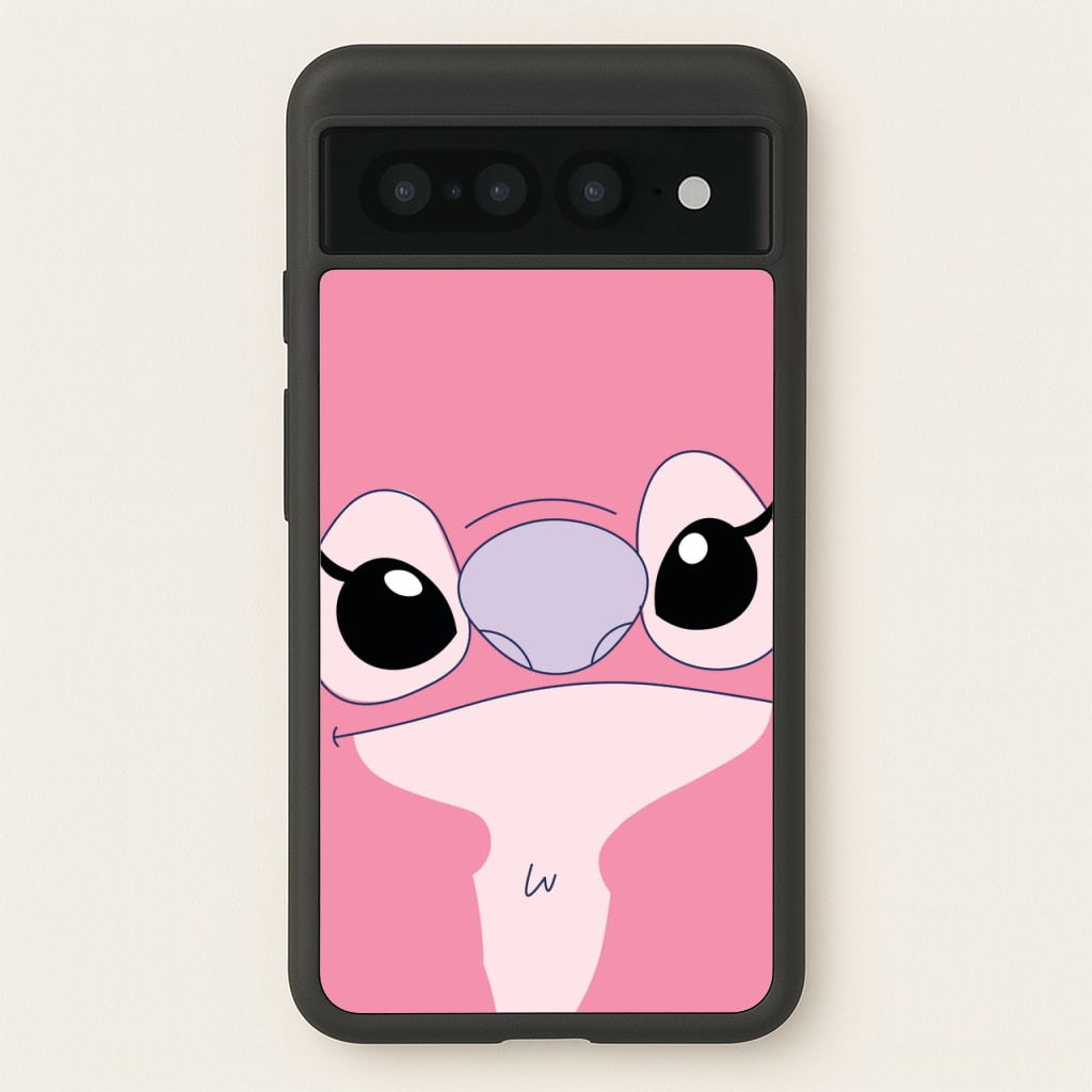 Cute Pink Alien Face - Stitch Phone Case for Google Pixel 7 Pro
