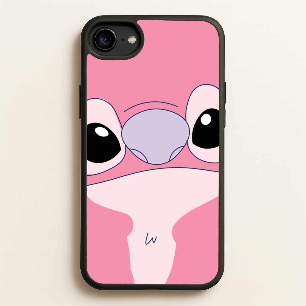 Cute Pink Alien Face - Stitch Phone Case for iPhone 6 / 7 / 8 / SE