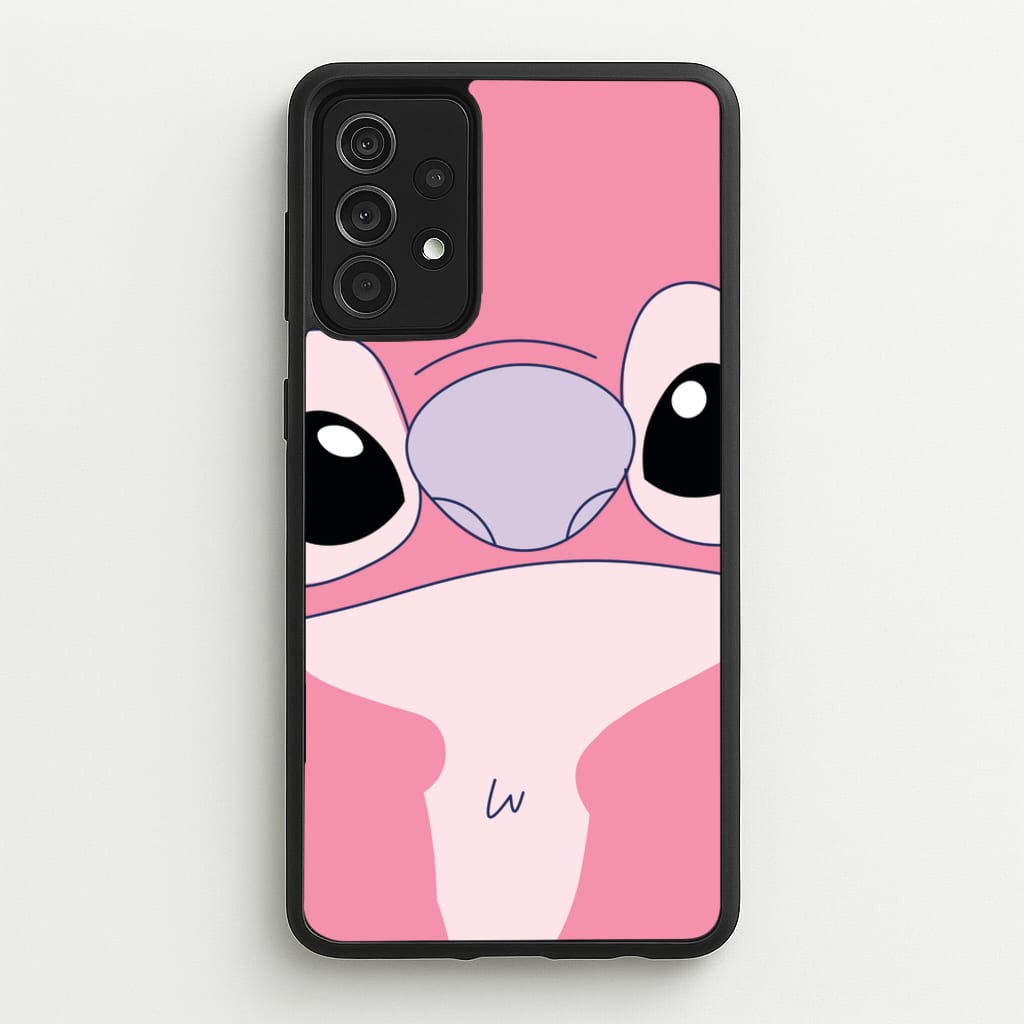 Cute Pink Alien Face - Stitch Phone Case for Galaxy A52 / A52s