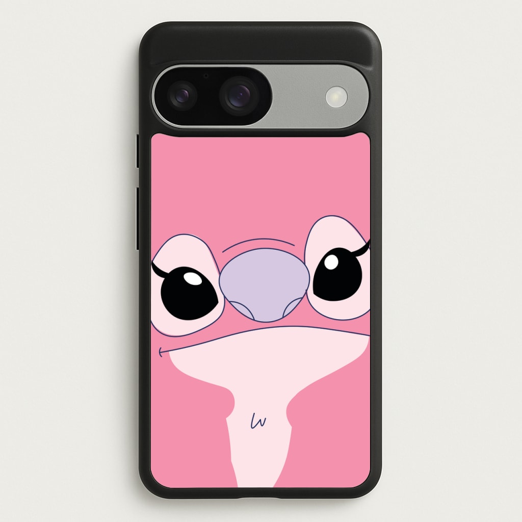 Cute Pink Alien Face - Stitch Phone Case for Google Pixel 9 / 9 Pro