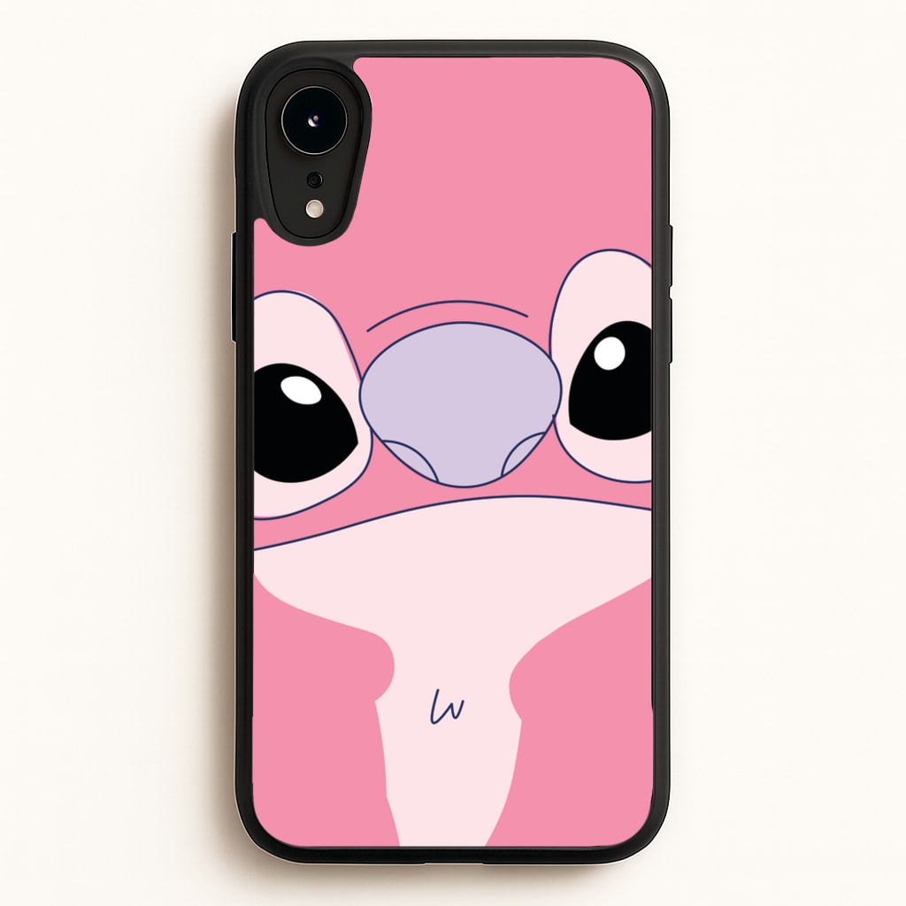 Cute Pink Alien Face - Stitch Phone Case for iPhone XR