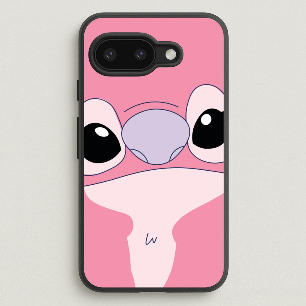 Cute Pink Alien Face - Stitch Phone Case for Google Pixel 9a