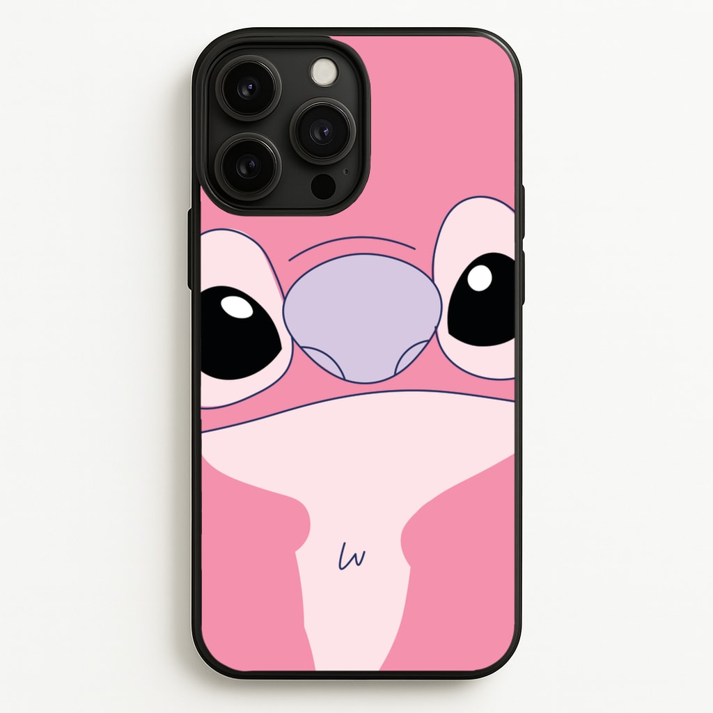 Cute Pink Alien Face - Stitch Phone Case for iPhone 13 Pro Max