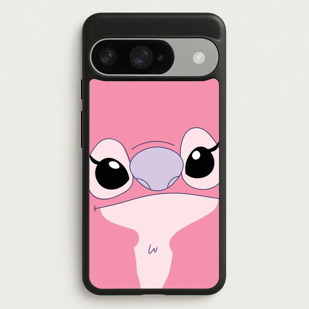 Cute Pink Alien Face Phone Case for Google Pixel 10 / 10 Pro