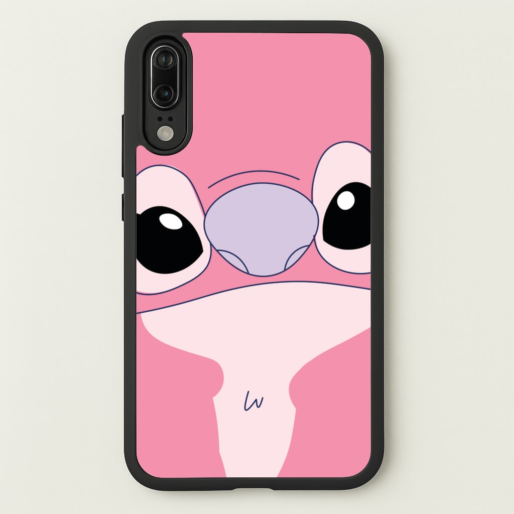 Cute Pink Alien Face - Stitch Phone Case for Huawei P20